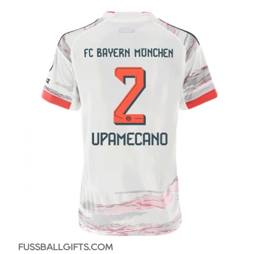 Bayern Munich Dayot Upamecano #2 Fußballbekleidung Auswärtstrikot Damen 2025-26 Kurzarm